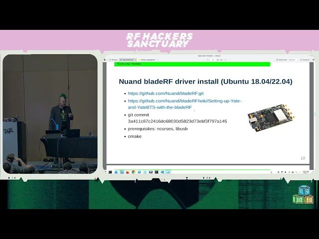 Open Source Cellular Test Beds for the EFF Rayhunter