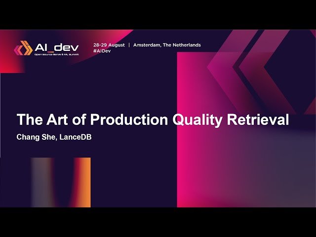 The Art of Production Quality Retrieval