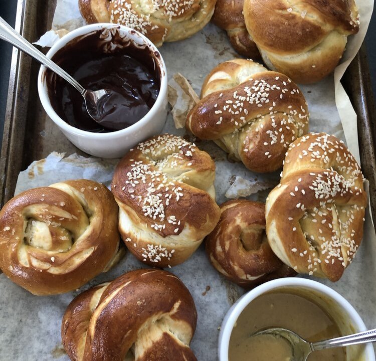 Bake at Home: Big Soft Pretzels and Dips (Live Online)
