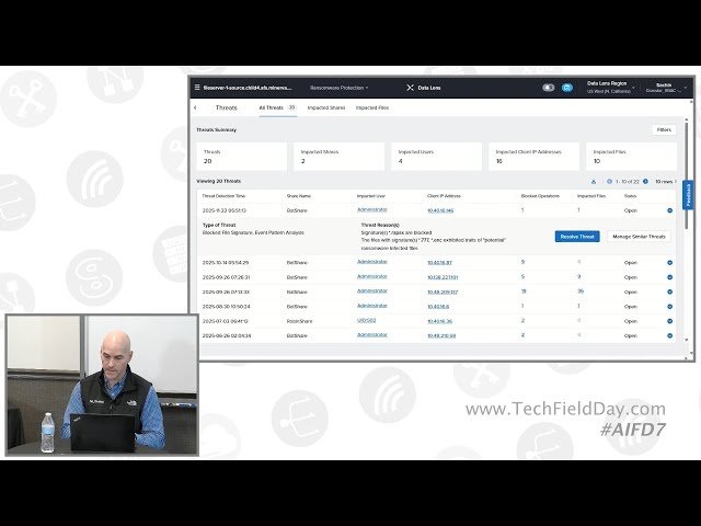 Nutanix Data Lens Demo - Data Analytics and Cybersecurity Tool for Storage Environments