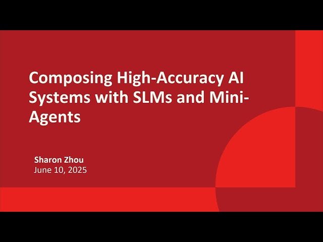 Composing High-Accuracy AI Systems With SLMs and Mini-Agents