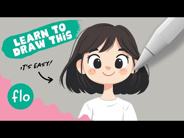 Drawing a Cartoon Girl Character in Procreate - Step-by-Step Tutorial