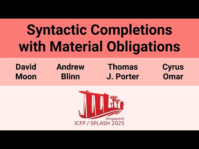 Syntactic Completions with Material Obligations