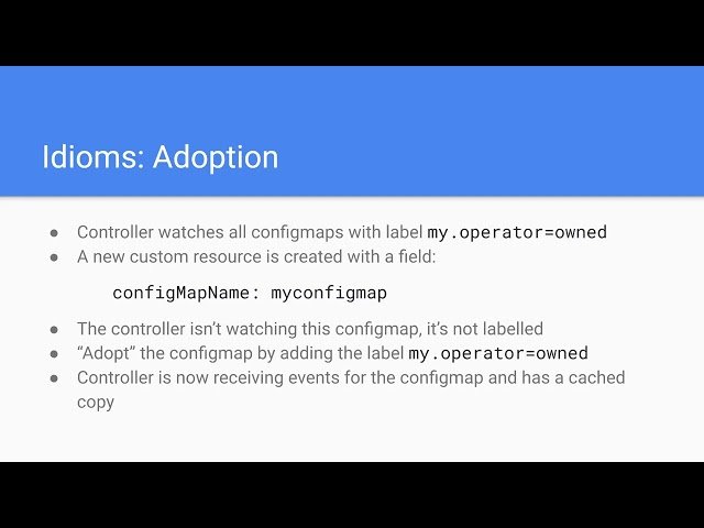 Building Reusable Operators with Controller Idioms in Kubernetes
