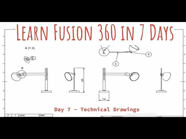 Learn Fusion 360 in 7 Days - Technical Drawings - Day 7 - 2025 Edition
