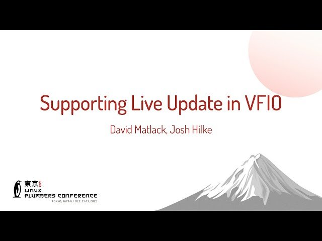 Supporting Live Update in VFIO for PCI Devices