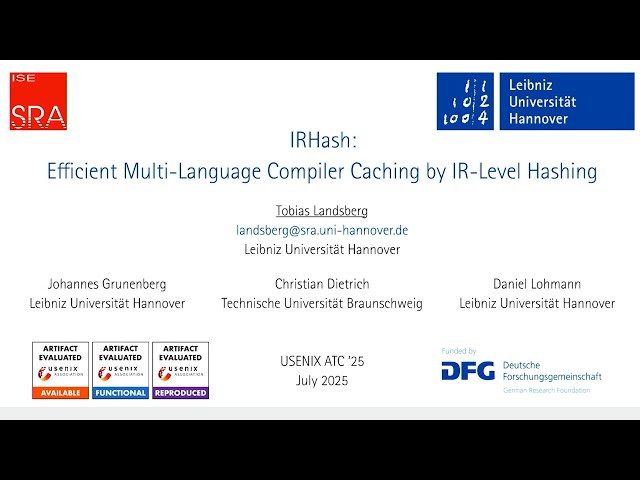 IRHash - Efficient Multi-Language Compiler Caching by IR-Level Hashing