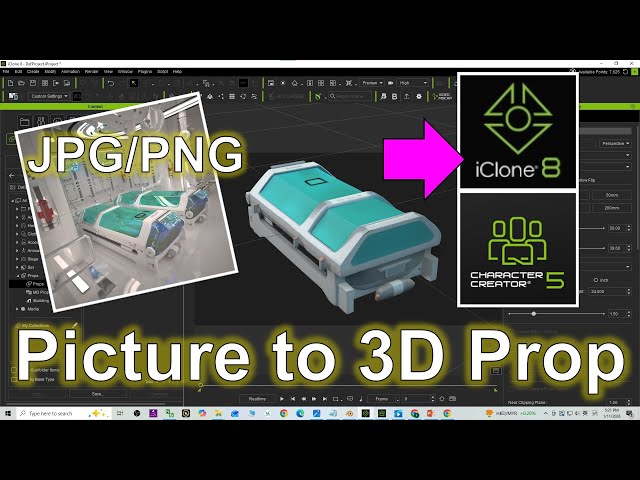 AI Picture to 3D Prop in iClone 8 and CC5 - AI 3D Modeling Tutorial