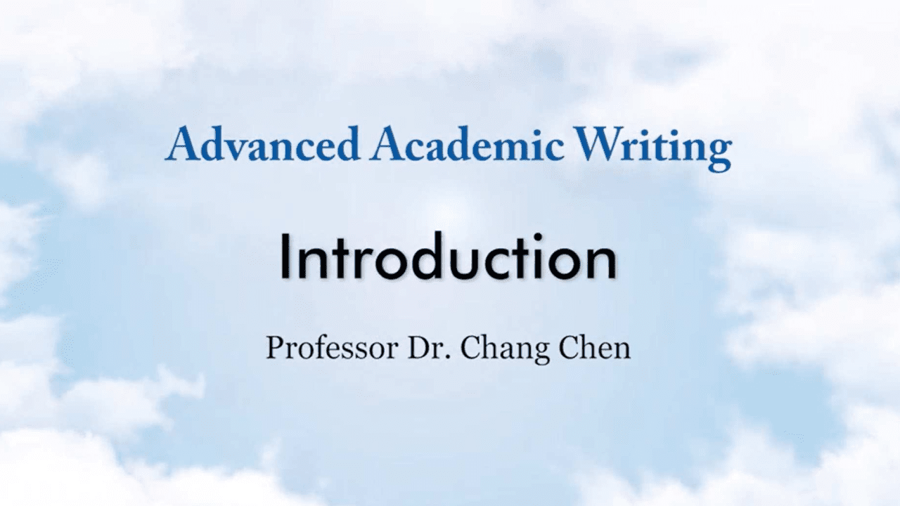 Advanced Academic Writing