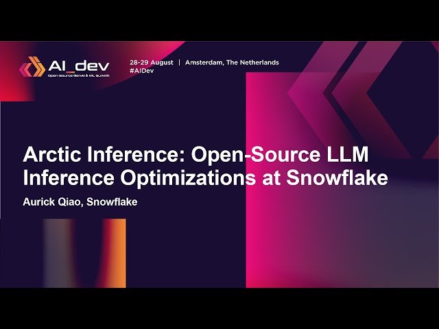 Arctic Inference - Open-Source LLM Inference Optimizations at Snowflake