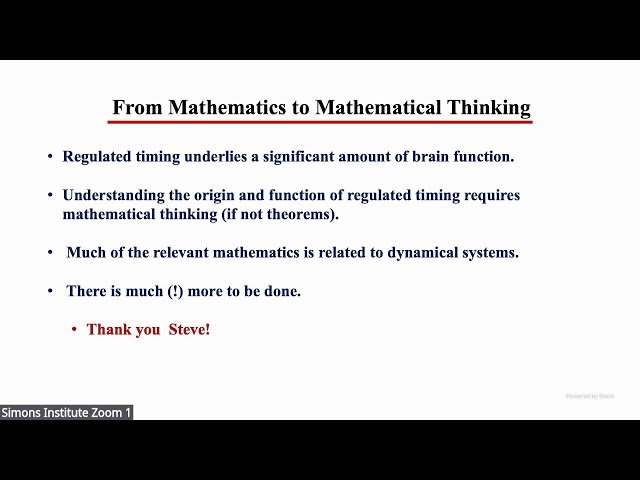 Oscillating Networks from a Biological Point of View