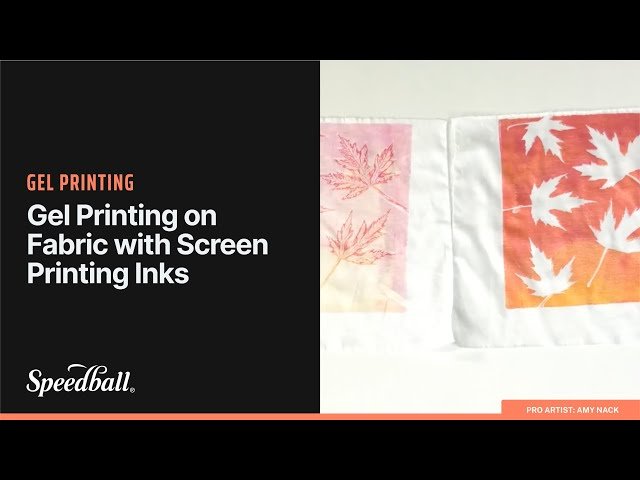 Gel Printing on Fabric with Screen Printing Inks