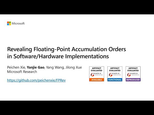Revealing Floating-Point Accumulation Orders in Software/Hardware Implementations