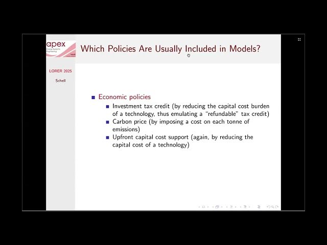 Integrating Energy Policy into Optimization Models