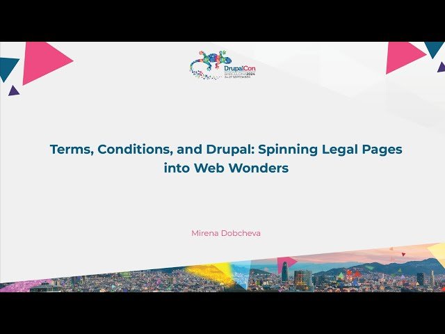 Managing Legal Pages in Drupal - From Compliance to User Experience
