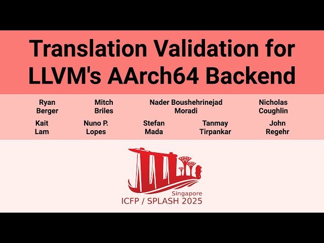 Translation Validation for LLVM's AArch64 Backend