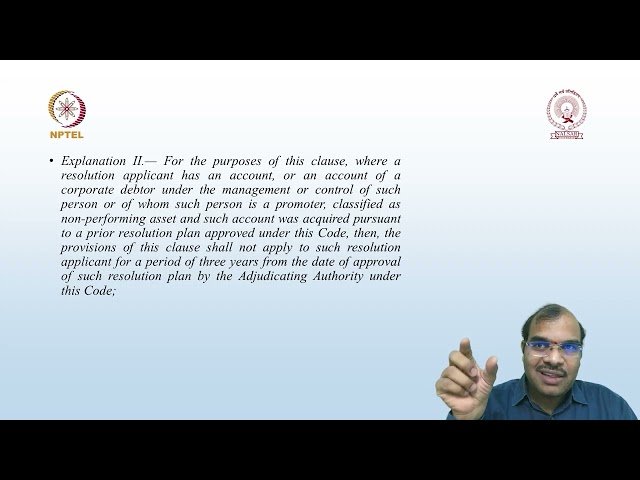 Person Ineligible to Act as a Resolution Applicant - Part 1