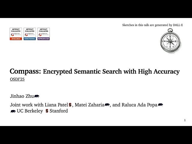 Compass - Encrypted Semantic Search with High Accuracy