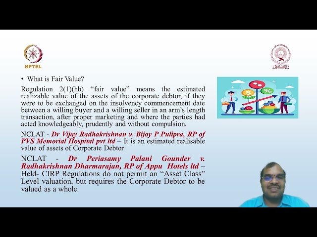 Valuation of the Corporate Debtor and Other Aspects