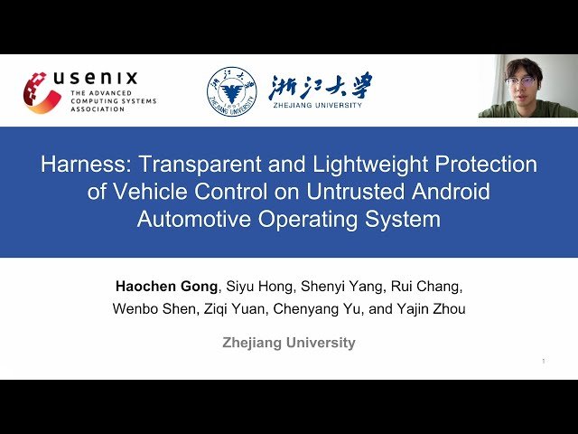 Harness - Transparent and Lightweight Protection of Vehicle Control on Untrusted Android Automotive Operating System