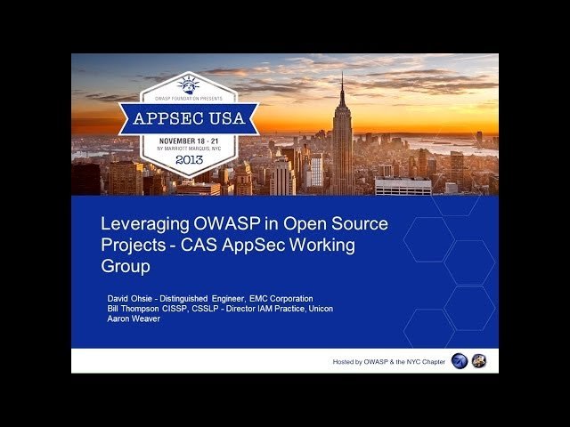 Leveraging OWASP in Open Source Projects