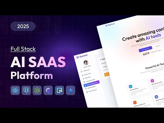 Build and Deploy a Full Stack AI SaaS App using React.js - Complete PERN Stack Project