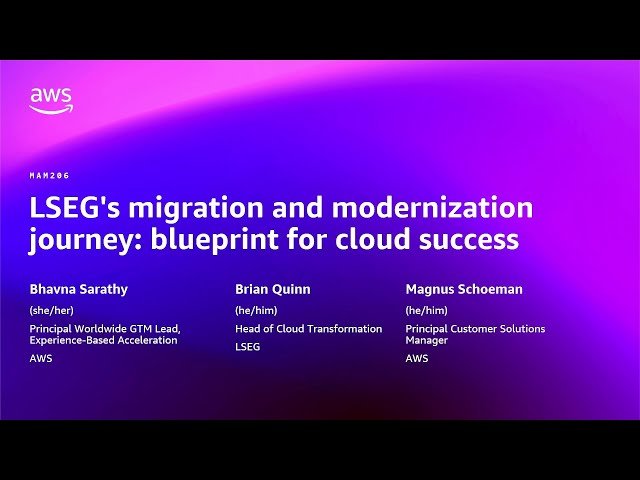 LSEG's Migration and Modernization Journey - Blueprint for Cloud Success