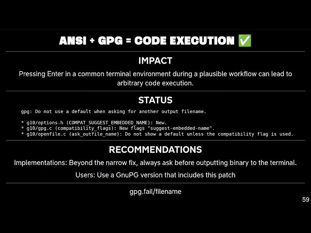 To Sign or Not to Sign - Practical Vulnerabilities in GPG and Friends