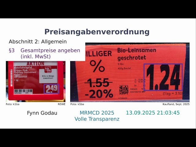 Preistransparenz per Verordnung - PAngV