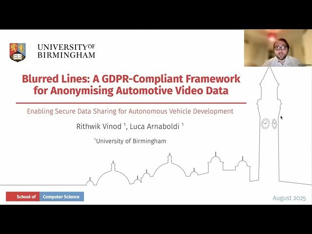 Blurred Lines - A GDPR-Compliant Framework for Anonymising Automotive Video Data