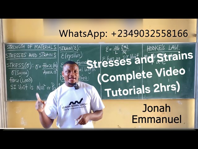 Stresses and Strains Engineering Mechanics - Stress, Strain, Young's Modulus - Strength of Materials