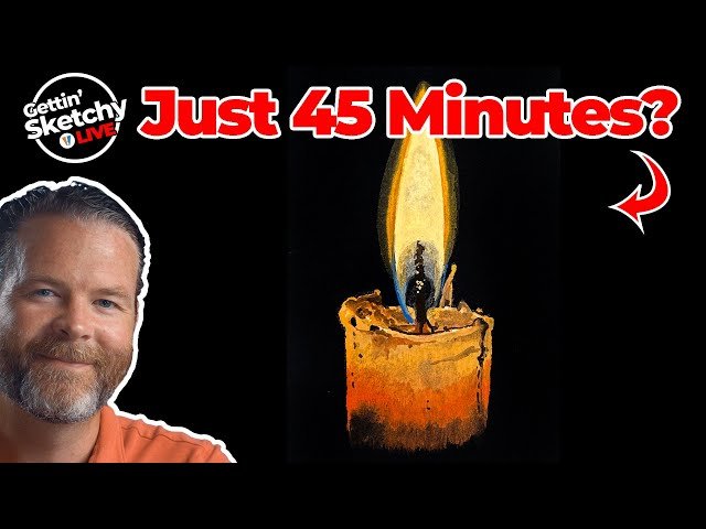 Can I Paint a Candle with Gouache LIVE in 45 Minutes