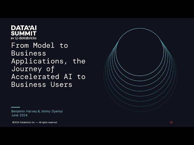 From Model to Business Applications - The Journey of Accelerated AI for Business Users