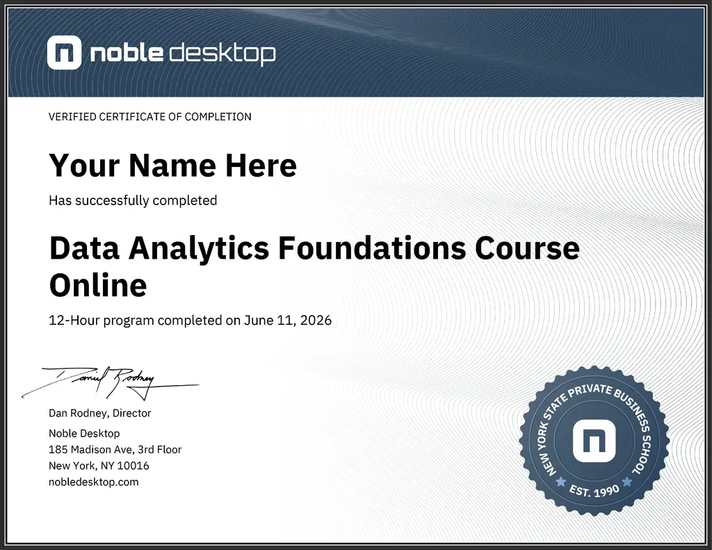 Data Analytics Foundations