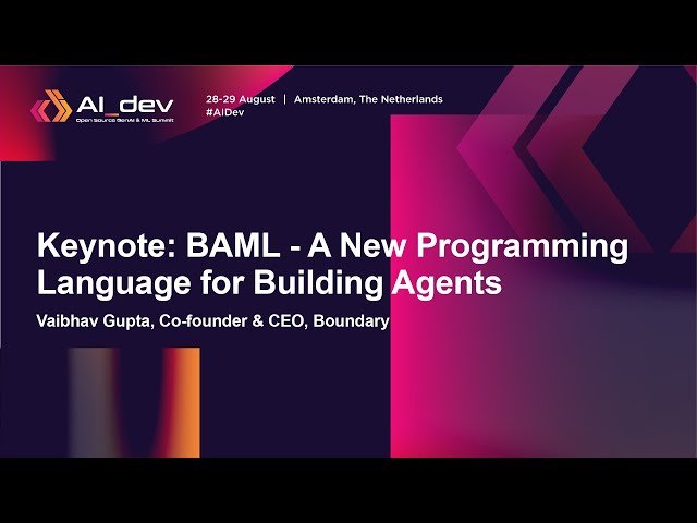 BAML - A New Programming Language for Building Agents