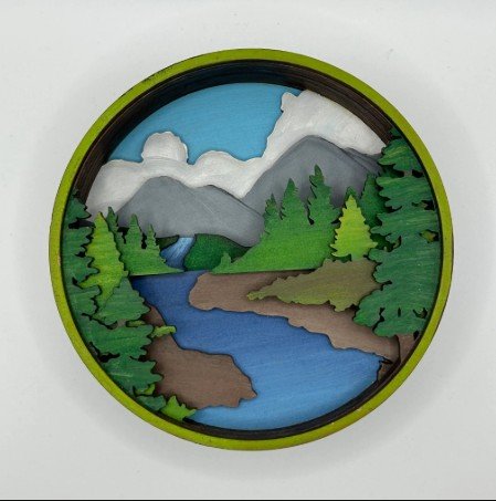 Virtual Shadowbox Painting (Kit Included) (Team Building)