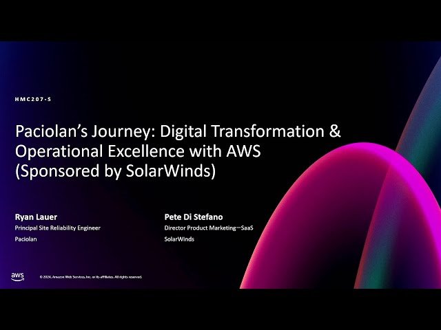 Paciolan's Journey - Digital Transformation and Operational Excellence with AWS