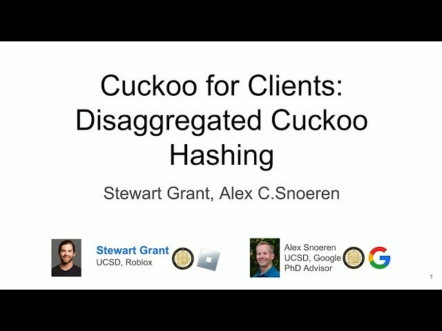 Cuckoo for Clients - Disaggregated Cuckoo Hashing