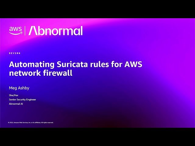 Automating Suricata Rules for AWS Network Firewall