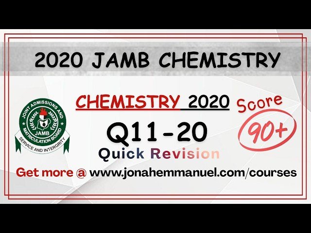 JAMB 2020 Chemistry Past Questions and Answers - Part 2