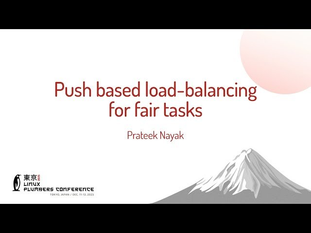 Push Based Load-Balancing for Fair Tasks