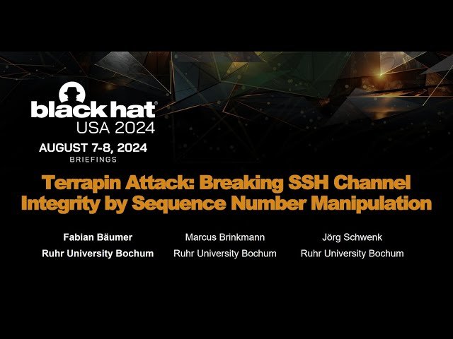 Terrapin Attack: Breaking SSH Channel Integrity by Sequence Number Manipulation