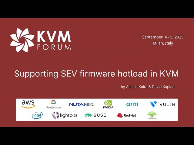 Supporting SEV Firmware Hotload in KVM