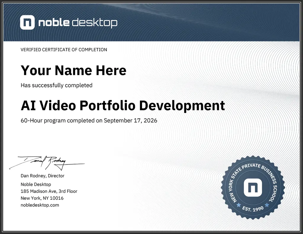 AI Video Portfolio Development