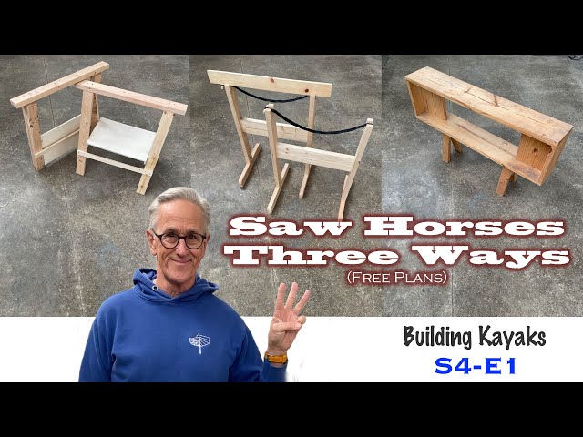 Building Three Workshop Saw Horses: Folding, Strap, and Manning Designs - Episode 1