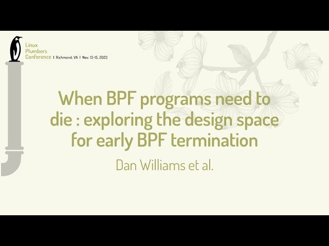 Exploring the Design Space for Early BPF Program Termination