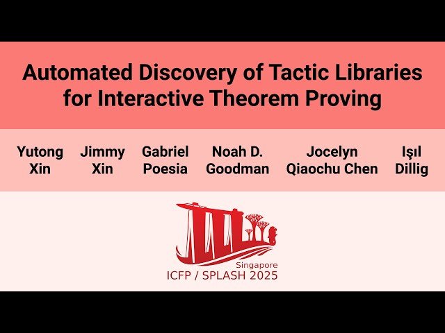 Automated Discovery of Tactic Libraries for Interactive Theorem Proving