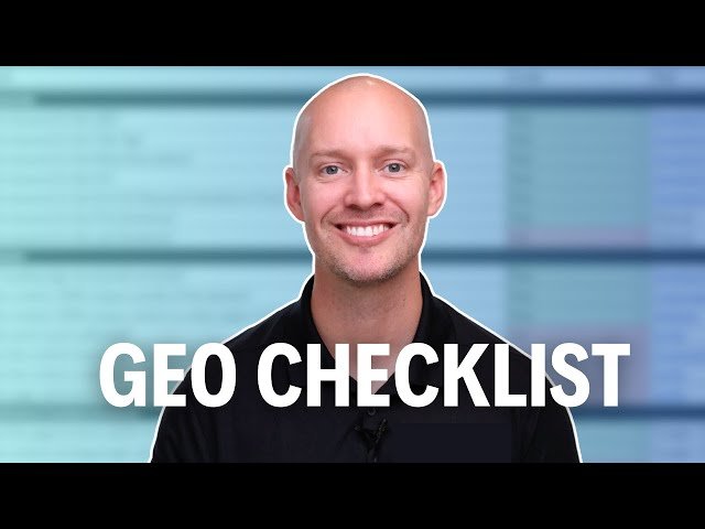 AI SEO and GEO - The Ultimate Checklist for 2025