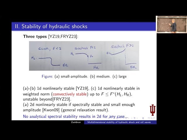 Multidimensional Stability of Hydraulic Shock and Roll Waves, and Origins of Herringbone Flow