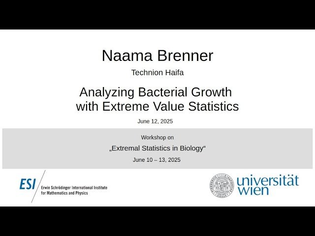 Analyzing Bacterial Growth with Extreme Value Statistics